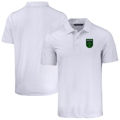  Austin FC Cutter & Buck Prospect Eco Textured Stretch Recycled Polo - White